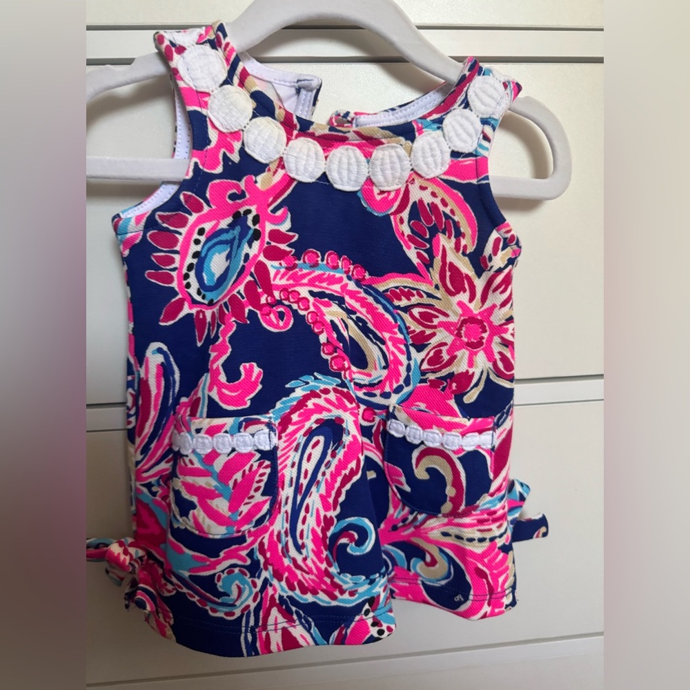 Lilly Pulitzer Pink and Blue Paisley Kids Dress